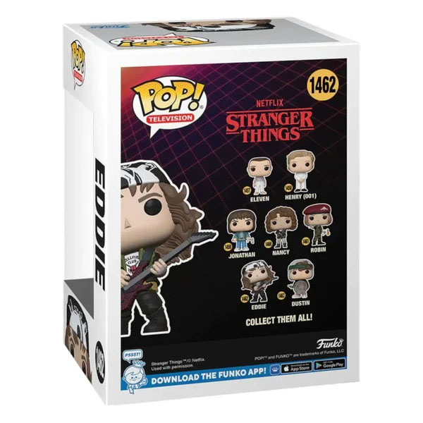 Funko POP #1462 Stranger Things Season 4 Eddie with Guitar Exclusive Figure